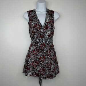 Carole Littlle Sleeveless Paisley Top Size Small
